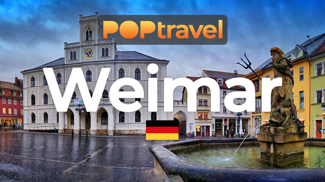 Walking in WEIMAR, Germany 🇩🇪 - Rainy Winter Evening - 4K HDR