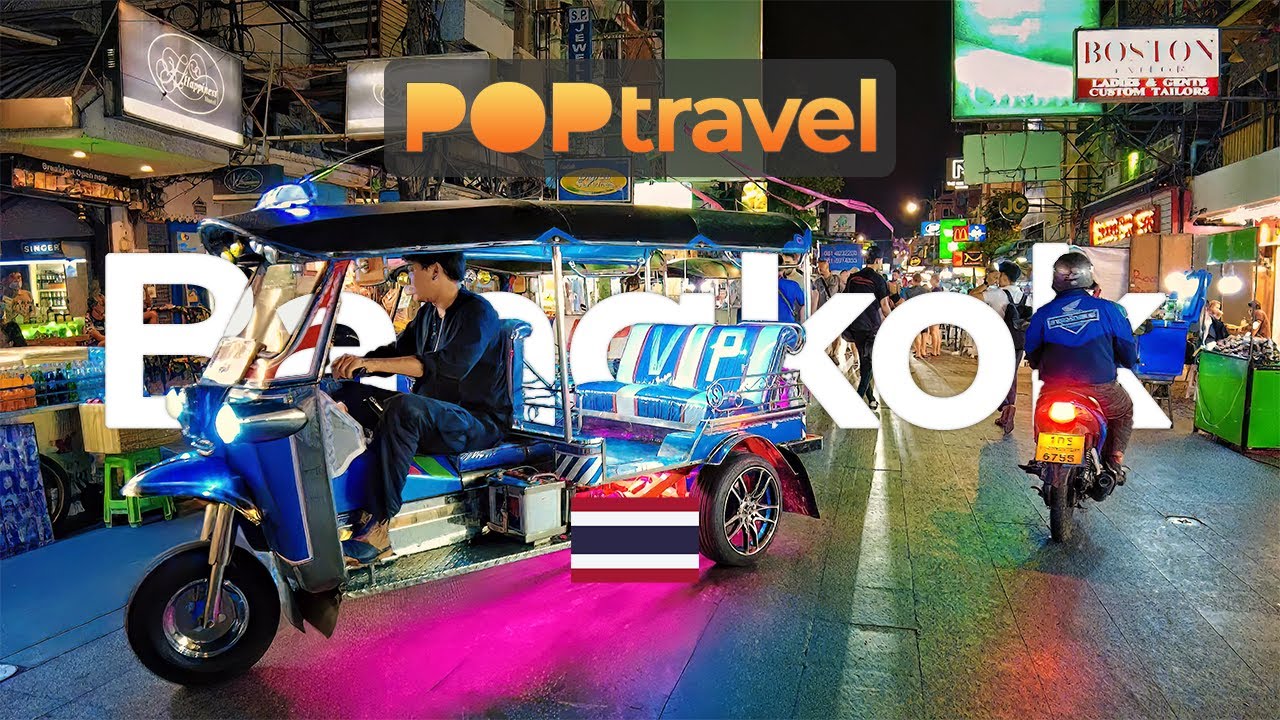 BANGKOK, Thailand 🇹🇭 - Khaosan Road at Night - 4K60
