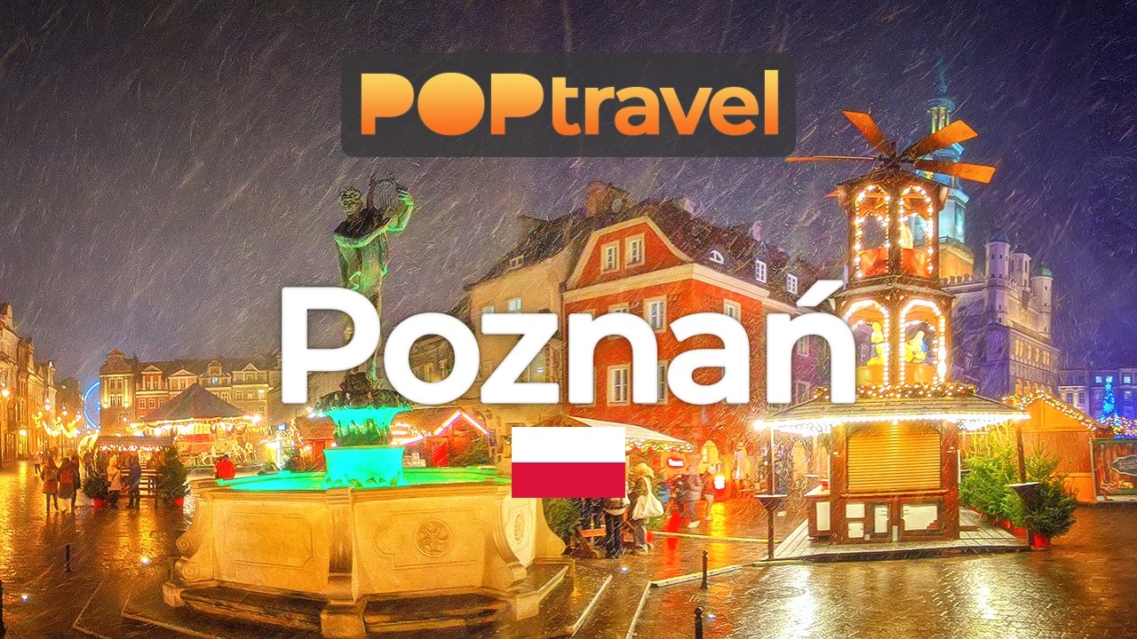 POZNAN, Poland 🇵🇱 - Snow and Winter Magic - 4K HDR with captions