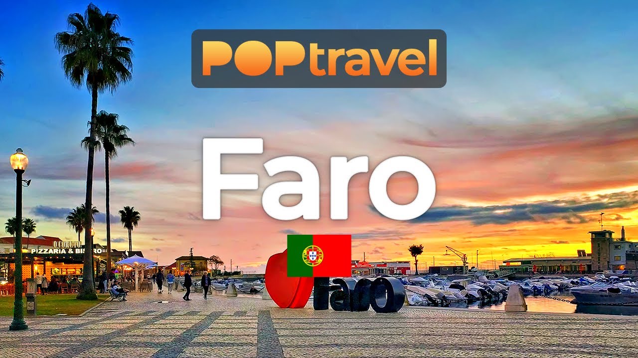 FARO, Portugal 🇵🇹 - Sunset Walk - 4K HDR