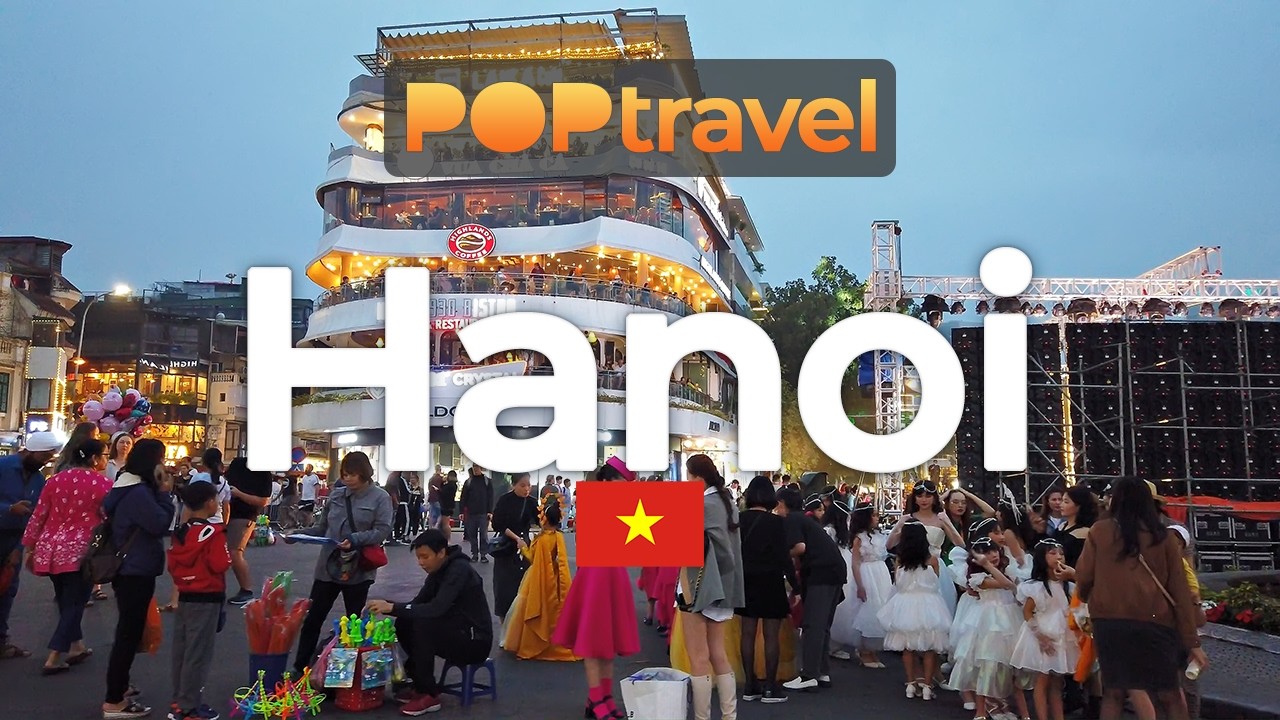 HANOI, Vietnam - Evening walk to Old Quarter - 4K - Walking Tour in Vietnam