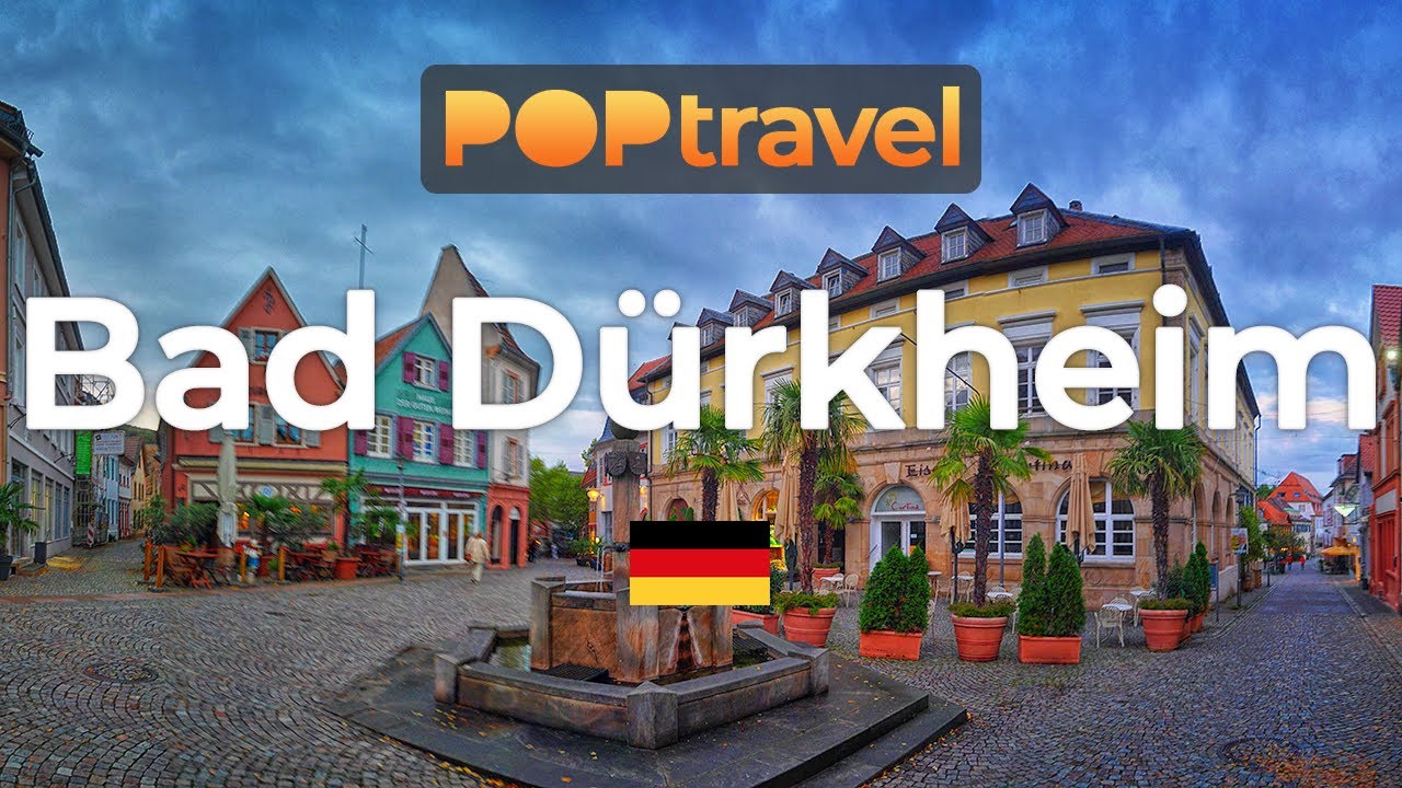 Walking in BAD DÜRKHEIM / Germany 🇩🇪 - Rainy Evening Tour - 4K 60fps (UHD)