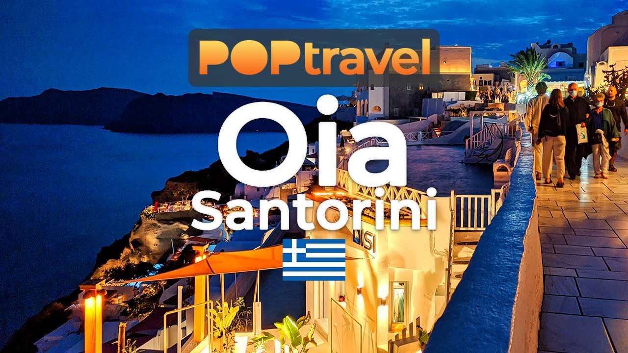 Walking in OIA / Santorini (Greece)🇬🇷-- Promenade After Sunset - 4K 60fps (UHD)