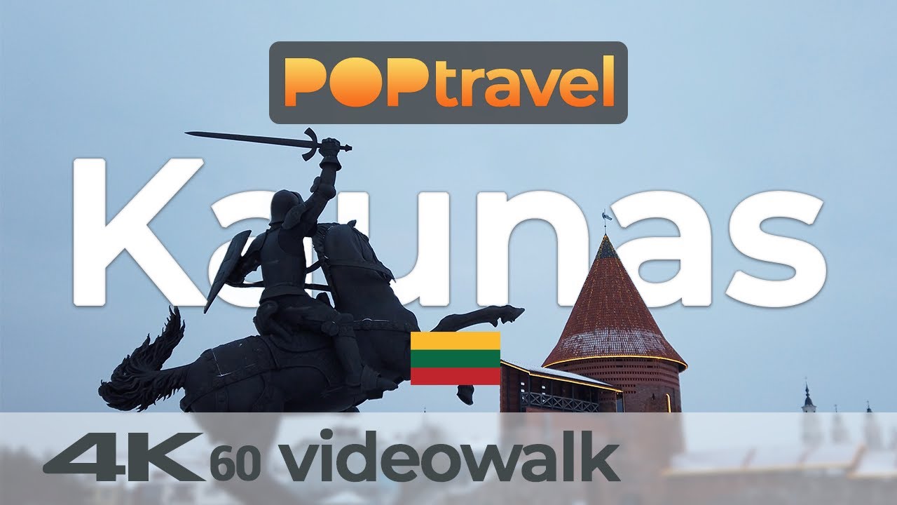 Walking in KAUNAS / Lithuania 🇱🇹- City Center in Winter - 4K 60fps (UHD)