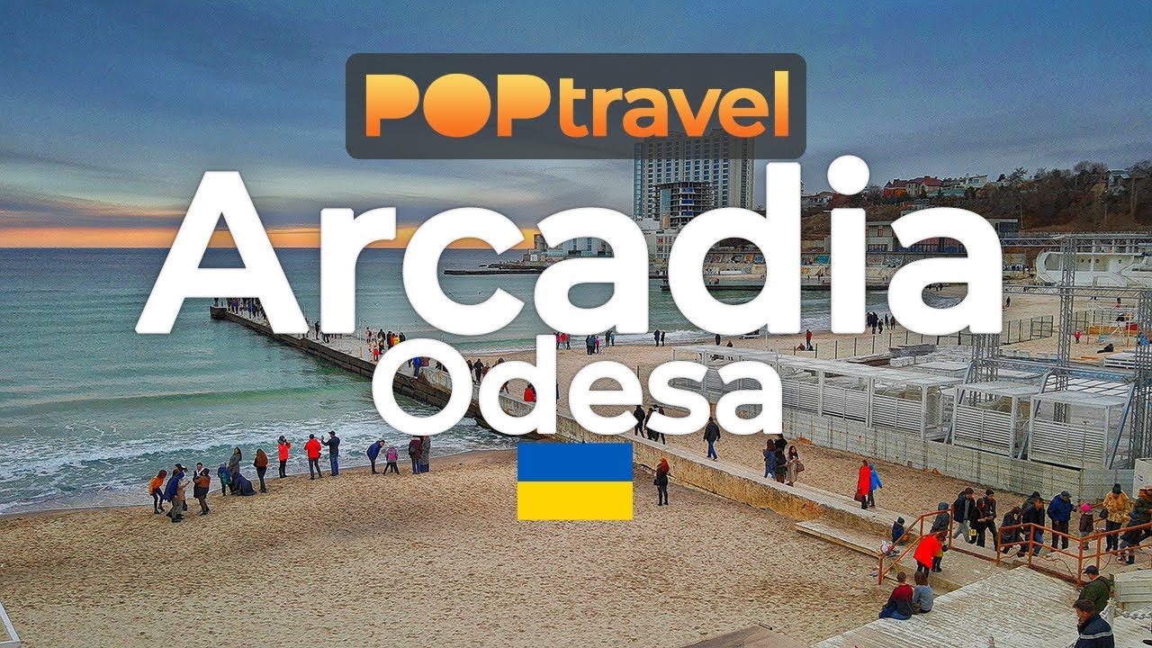 Walking at ARCADIA / Odessa (Ukraine) 🇺🇦- Winter Tour - 4K 60fps (UHD)