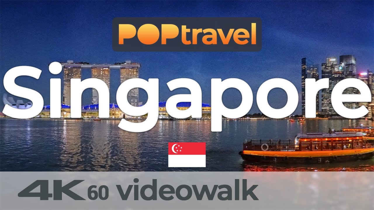 Walking in SINGAPORE 🇸🇬- Marina Bay at sunset - 4K 60fps (UHD)