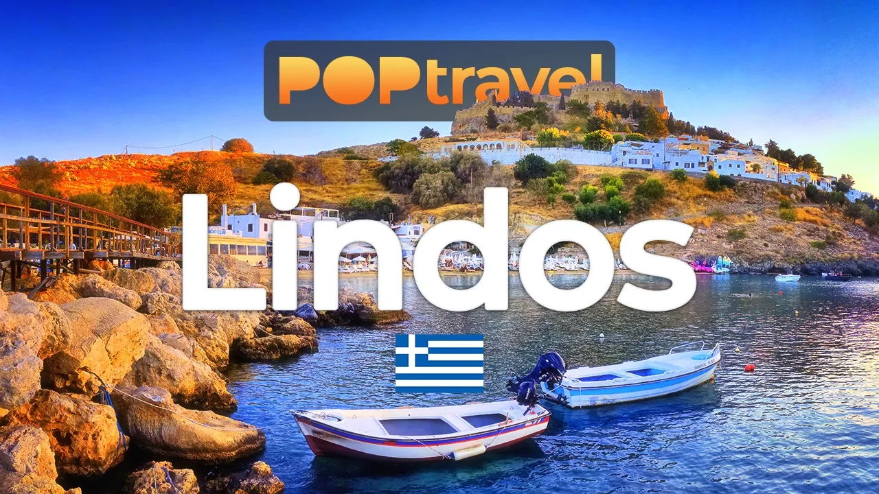 LINDOS (Rhodes), Greece - Late Summer Tour - 4K HDR with captions