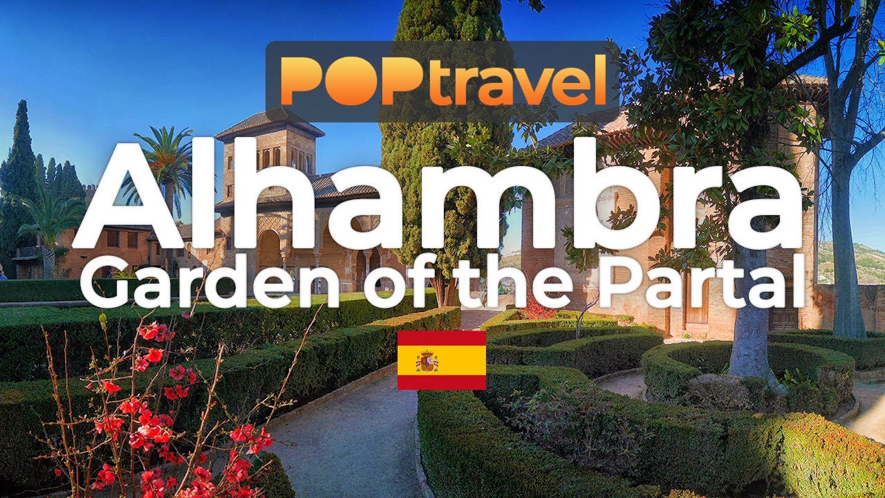 Walking in the ALHAMBRA Partal Garden - GRANADA / Spain 🇪🇸- 4K 60fps (UHD)