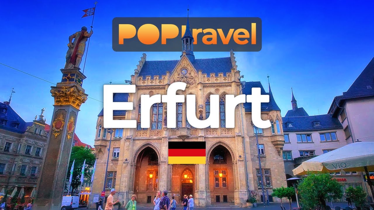 ERFURT, Germany 🇩🇪 - Summer Evening - 4K HDR walking tour with captions