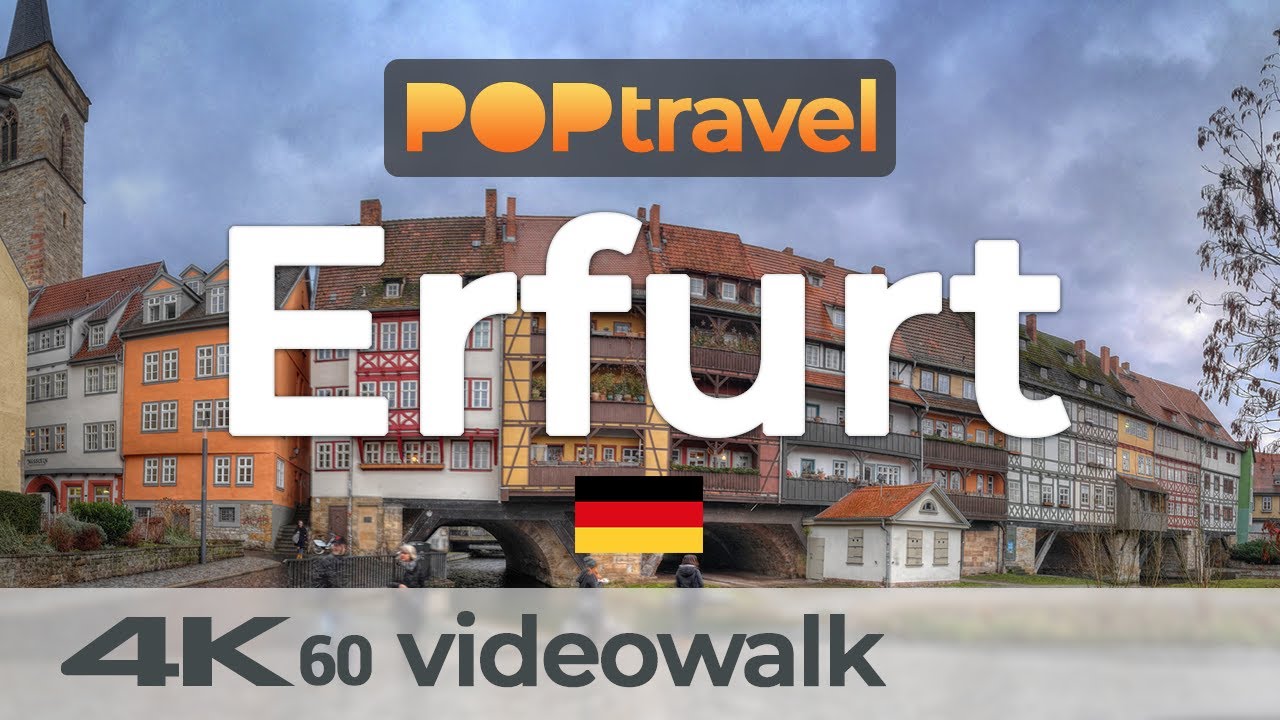 Walking in ERFURT / Germany - An Evening in the Old Town - 4K 60fps (UHD)