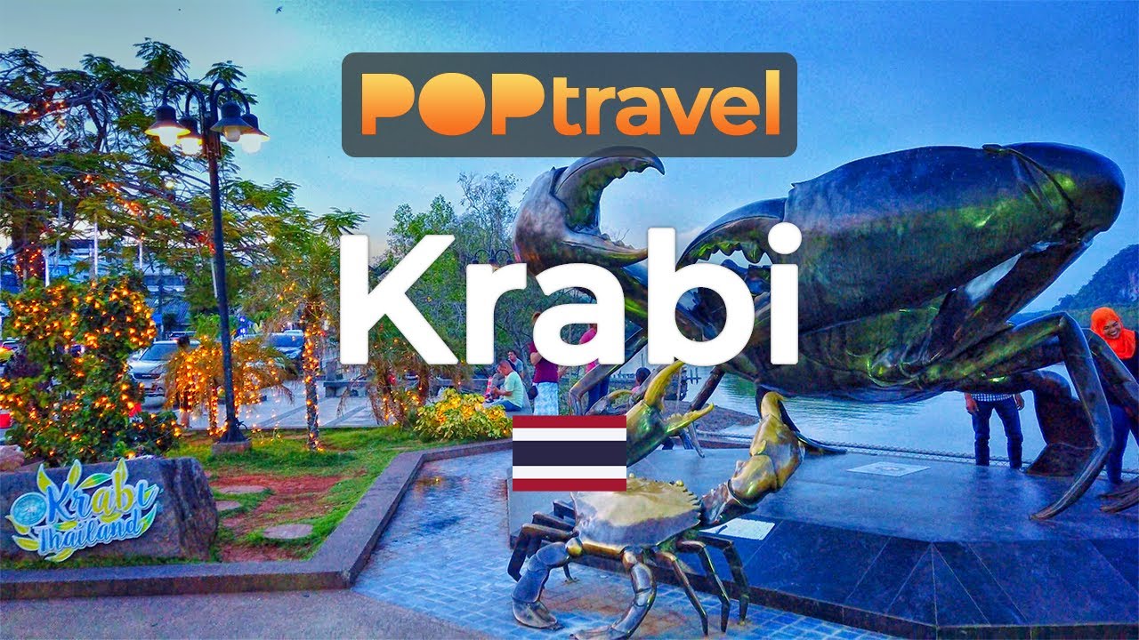 Walking in KRABI TOWN / Thailand 🇹🇭- City Tour with Nightmarket - 4K 60fps (UHD)