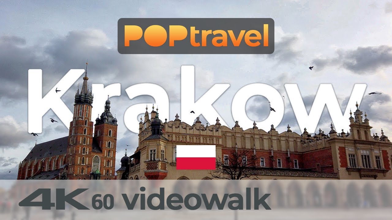 Walking in KRAKOW / Poland - A windy winter day - 4K 60fps (UHD)