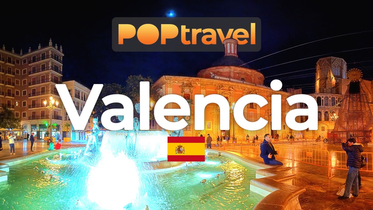 VALENCIA, Spain 🇪🇸 - Night Tour - 4K HDR walking tour with captions
