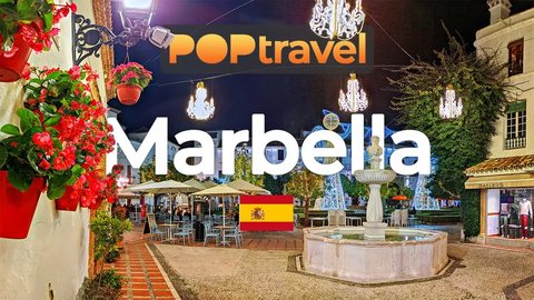 Walking in MARBELLA, Spain 🇪🇸 - Winter Night - 4K HDR - Walking Tour in Spain