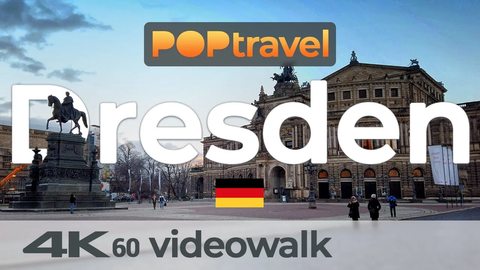 Walking in DRESDEN / Germany - Central Station to Old Town and back - 4K 60fps (UHD) - Walking Tour in Germany