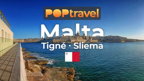 SLIEMA, Malta 🇲🇹- Tigné - 4K 60fps (UHD) - Walking Tour in Malta