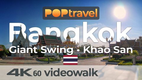 Walking in BANGKOK / Thailand - Giant Swing to Khao San - 4K 60fps (UHD) - Walking Tour in Thailand