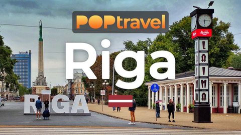 Walking in RIGA / Latvia 🇱🇻- Rainy Summer Afternoon - 4K 60fps (UHD) - Walking Tour in Latvia