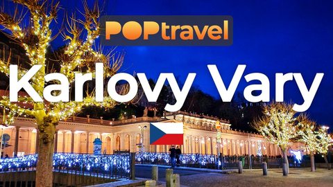 KARLOVY VARY, Czech Republic 🇨🇿 - Winter Night - 4K 60fps - Walking Tour in Czechia