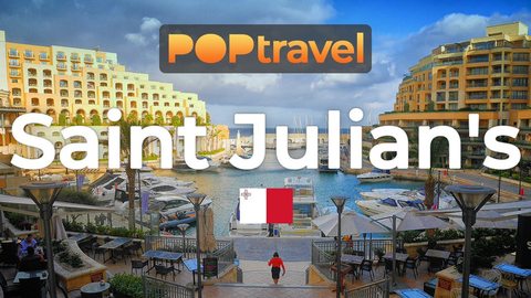 Walking in ST. JULIAN'S / Malta 🇲🇹- Tour around Paceville - 4K 60fps (UHD) - Walking Tour in Malta