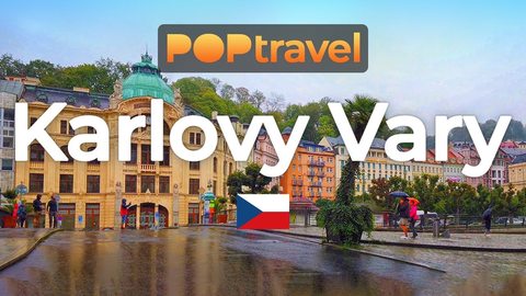 Walking in KARLOVY VARY / Czech Republic 🇨🇿- Rainy Sunday Tour - 4K 60fps (UHD) - Walking Tour in Czechia