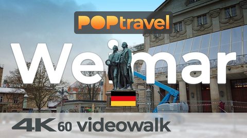 Walking in WEIMAR / Germany - where Goethe & Schiller lived - 4K 60fps (UHD) - Walking Tour in Germany