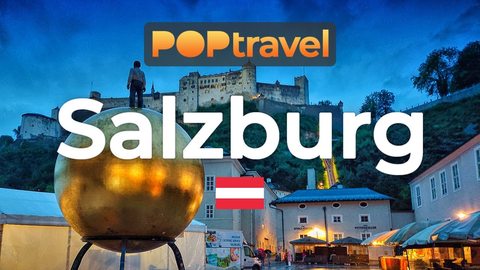 Walking in SALZBURG / Austria 🇦🇹- Rainy Evening Tour - 4K 60fps (UHD) - Walking Tour in Austria