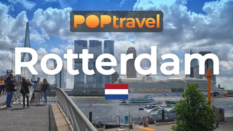 Walking in ROTTERDAM / Netherlands 🇳🇱- 4K 60fps (UHD) - Walking Tour in Netherlands