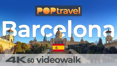 Walking in BARCELONA / Spain 🇪🇸- Poble Sec, El Raval to Plaça de España - 4K 60fps (UHD) - Walking Tour in Spain