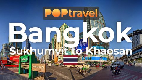 BANGKOK,Thailand 🇹🇭- Crossing the City - 4K 60fps (UHD) - Walking Tour in Thailand