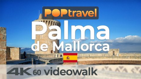 Walking in PALMA de MALLORCA / Spain - Castell de Bellver to Old Town - 4K 60fps (UHD) - Walking Tour in Spain