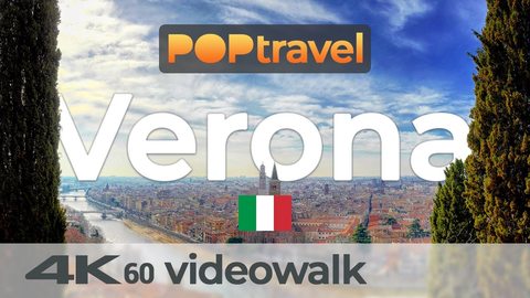 Walking in VERONA / Italy - Castel San Pietro to Old Town - 4K 60fps (UHD) - Walking Tour
