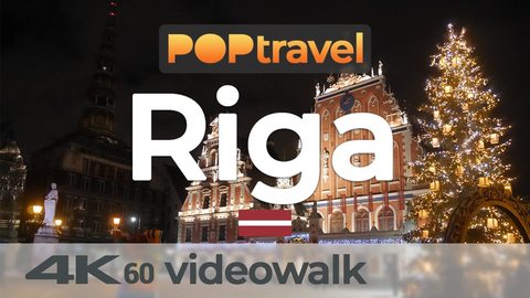 Walking in RIGA / Latvia 🇱🇻- Old Town to Market Halls - 4K 60fps (UHD) - Walking Tour in Latvia