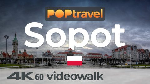 Walking in SOPOT / Poland - Monte Cassino to Pier - 4K 60fps (UHD) - Walking Tour in Poland