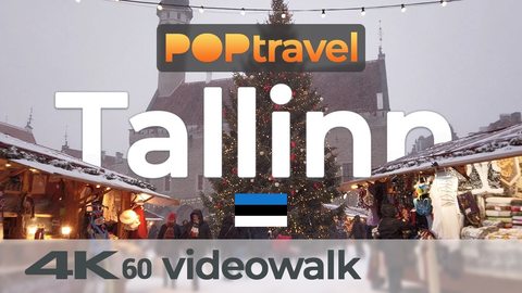 Walking in TALLINN / Estonia 🇪🇪 - Old Town After a Snowstorm - 4K 60fps (UHD) - Walking Tour in Estonia