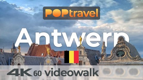 Walking in ANTWERP / Belgium 🇧🇪 - 4K 60fps (UHD) - Walking Tour in Belgium