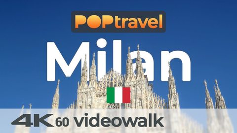 Walking in MILAN / Italy - 4K 60fps (UHD) - Walking Tour in Italy