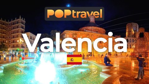 VALENCIA, Spain - Night Tour - 4K HDR walking tour with captions - Walking Tour in Spain